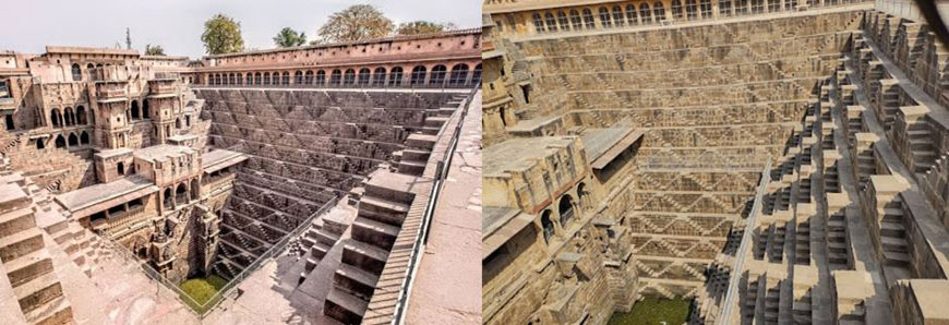 Chand-Baori-Stepwell-Abhaneri-Jaipur-Rajasthan-One-of-Oldest-Dippest-Stepwell