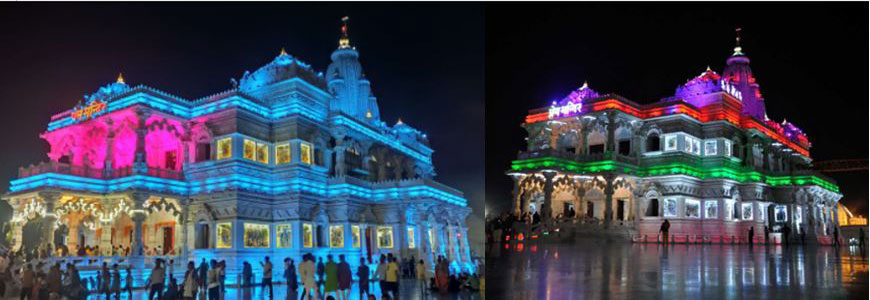 Prem-Mandir-Vrindavan-Evening-Aarti-Lighning-Braj-Bhoomi-Uttar-Pradesh